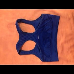 Blue sports bra